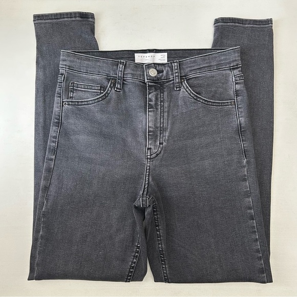 Topshop Jamie Skinny Jeans High Rise Cropped Ankle Length Washed Black Size 26 - Picture 16 of 16